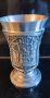 Старинна чаша - Ваза - сребро и цинк с различни гравюри от живота на германската манифактура., снимка 2