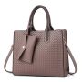 Дамска тънка правоъгълна чанта - текстурирана повърхност / три презрамки, 6цвята , снимка 6