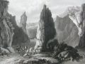 1850 - ГРАВЮРА ПРОХОД В БАЛКАНА (Калофер) България ОРИГИНАЛ, снимка 1