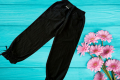 Черни спортни шушлякови панталони от найлон Pieces, S, M