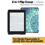 Калъф + протектор за Kindle Paperwhite 2018 (10th Gen) - Emerald Illusion, снимка 1