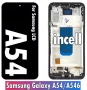 Дисплей за Samsung A54, 5G, A546B, тъч скрийн, с рамка, екран, тъчскрийн, A546, A546B, A546U, снимка 1
