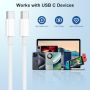 Нови 2 броя Кабел USB C към USB C 3м 60W Бързо Зареждане за iPhone MacBook iPad, снимка 4