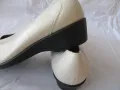 ЕСТЕСТВЕНА КОЖА дамски елегантни обувки, цвят слонова кост, снимка 5