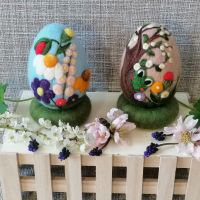 Великденски яйца от вълна , снимка 1 - Декорация за дома - 45294914
