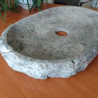 Каменна мивка от силвър травертин, снимка 3 - Мивки - 45318984