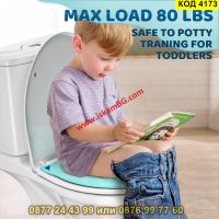 Детска тоалетна седалка адаптер с нехлъзгаща се гумена повърхност, сгъваема модел Бухалче - КОД 4173, снимка 12 - За банята - 45525156