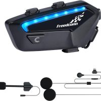 FreedConn FX Helmet Bluetooth слушалка, интерком за мотоциклети 2-10 ездачи, снимка 1 - Аксесоари и консумативи - 45374372