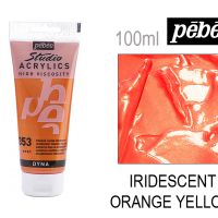 Акрилна боя 100 мл. iridescent orange yellow N:353, снимка 1 - Други - 45248696