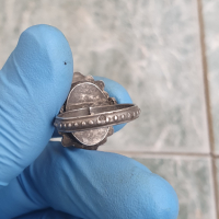 Стар сребърен пръстен с Ахат, снимка 5 - Пръстени - 44973818