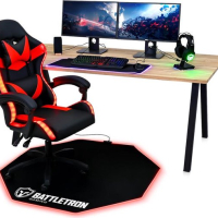 Светеща Геймърска Подложка за стол за игри Battletron геймърски  стол, снимка 1 - Столове - 44942361