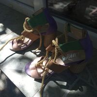 летни обувки с висок ток, снимка 2 - Дамски обувки на ток - 45889709