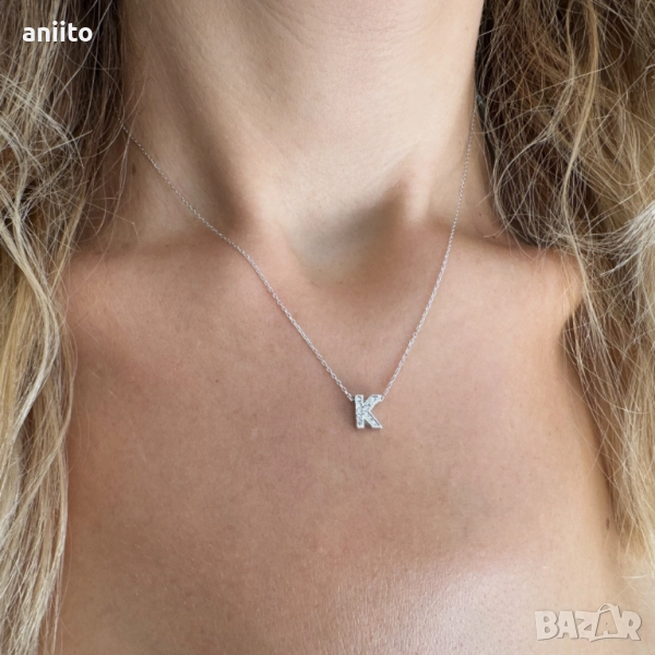 Сребърна буква "С" с камъни.идеална за подарък.намалена., снимка 1