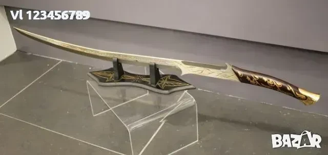 Елфически меч със стойка-”Властелинът на пръстените” Толкин, снимка 1