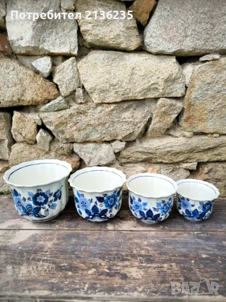 Порцеланови кашпи Делфт, снимка 1