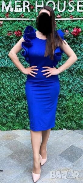 Прекрасна рокля в турско синьо S размер, снимка 1