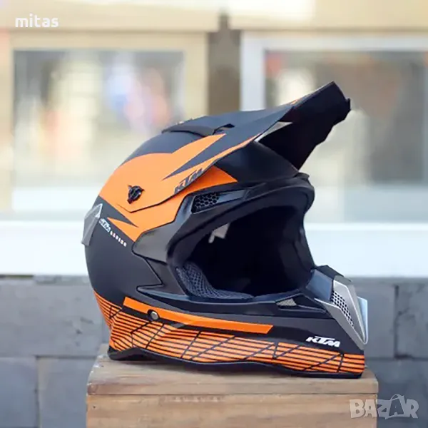 Кросова каска KTM, Full Face, DOT - Size: L - Вело, Мото, Скутер, Бъги, снимка 1