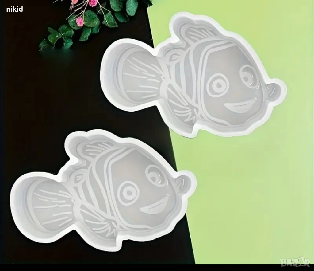 Търсенето на Немо Дори капитан Captain Nemo риба рибка дълбок силиконов молд форма смола гипс фондан, снимка 1