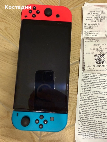 Nintento switch oled red+case , снимка 1