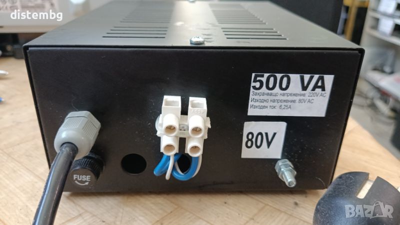 Захранващ трансформатор в метална кутия 220V ,80V, 6,25A. 500VA, снимка 1