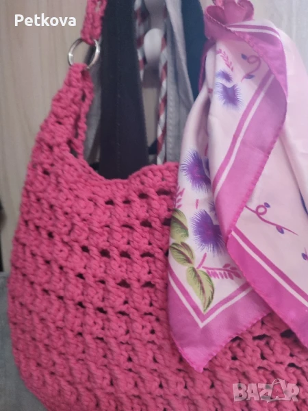 Ръчно изработена плетена чанта , снимка 1