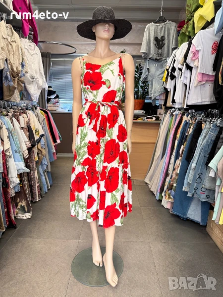 Приказна рокля с макове , снимка 1