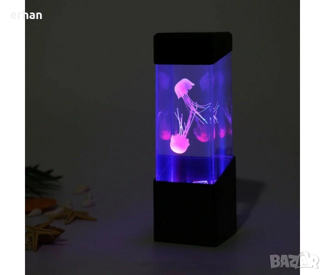 Нощна лампа Jellyfish с LED RGB осветление и 2 медузи, снимка 1