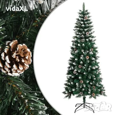 vidaXL Изкуствена коледна елха със стойка, зелена, 180 см, PVC (SKU:345175), снимка 1