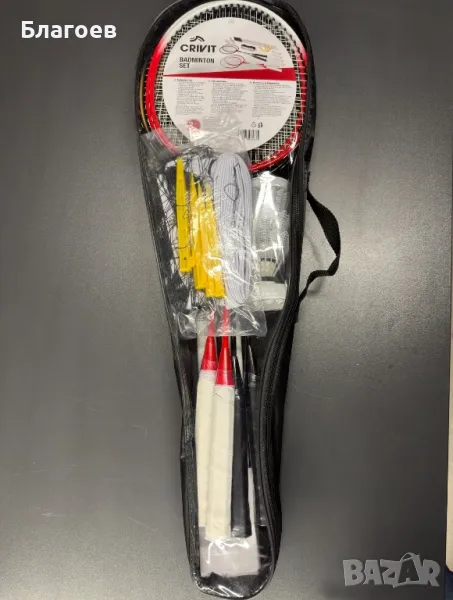 Нов комплект за федарбал с мрежа, 4 ракети (хилки) и перца, снимка 1