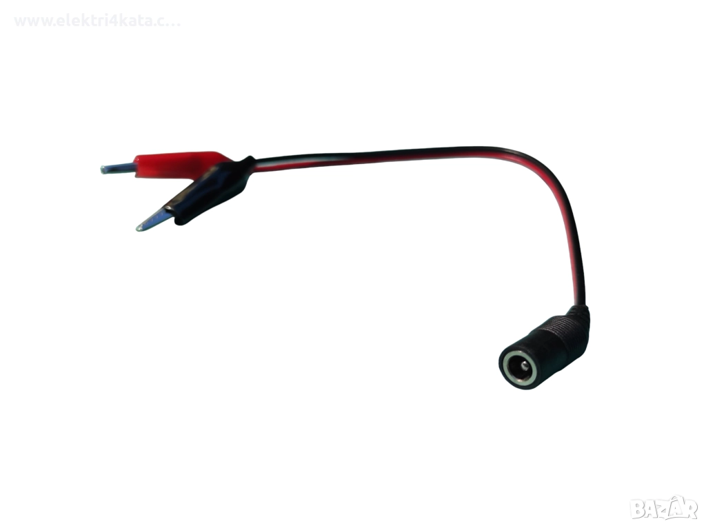 Адаптерен кабел DC 5.5 x 2.5 мм към щипки, снимка 1