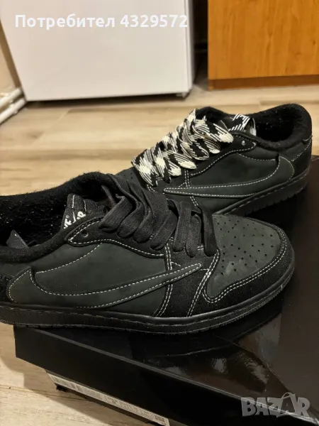 Travis Scott x Air Jordan 1 Low OG Black Phantom, снимка 1