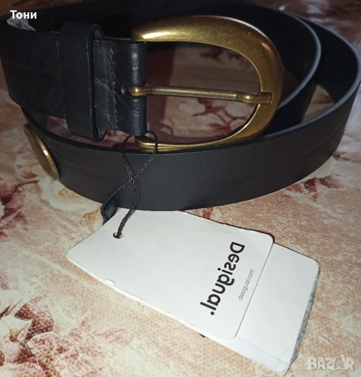DESIGUAL Оригинал Нов Дамски Колан от Естествена Кожа с Етикет 110см. , снимка 1
