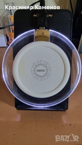 Wireless безжично зарядно със LED подсветка., снимка 1