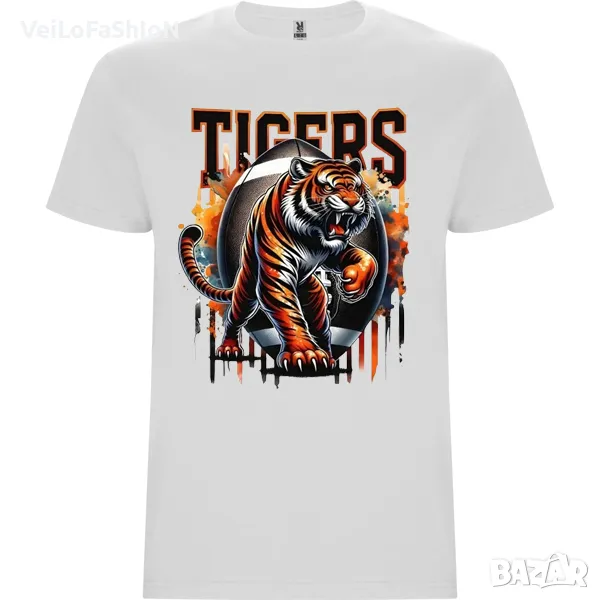 Нова детска тениска с Тигър - TIGERS в бял цвят, снимка 1
