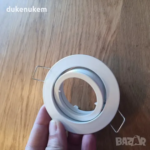 НОВ! Комплект от 10 бели алуминиеви рамки за вграждане – въртящи се, снимка 6 - Лед осветление - 50281073