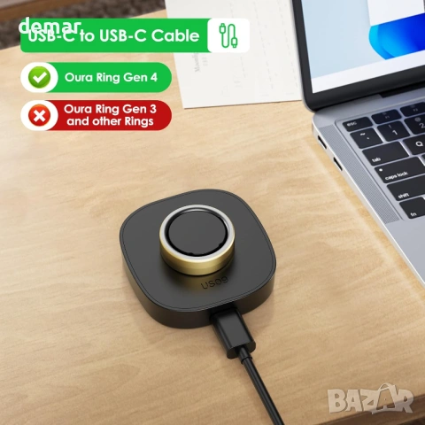 Ou ra Ring Gen4 докинг станция за бързо зареждане с USB-C кабел (размер 8), снимка 2 - Друга електроника - 53813948