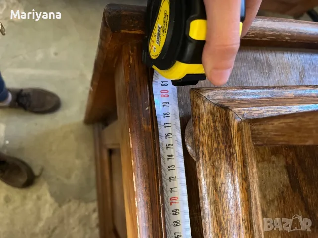 Дървен Скрин - с 2 чекмеджета , снимка 4 - Скринове - 50066363