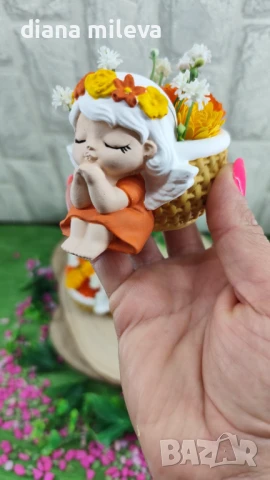 Ангелчета в цвят оранжев и жълт!!, снимка 9 - Декорация за дома - 50978425