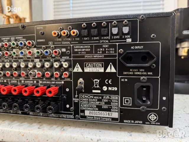 Като нов Denon  AVR 2808, снимка 12 - Ресийвъри, усилватели, смесителни пултове - 48325850