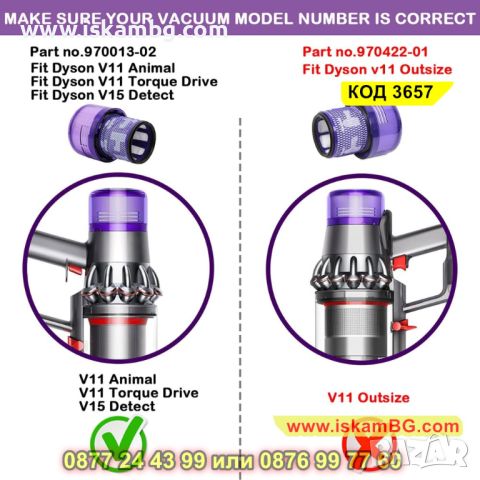 Резервен НЕРА филтър за прахосмукачка Dyson V11 SV14 SV17 SV22 за многократна употреба - КОД 3657, снимка 10 - Други стоки за дома - 45338622