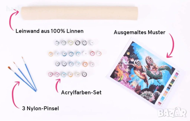  Рисуване по номера – Кнедли 80 x 100 см с рамка за носене (вече опъната), снимка 6 - Картини - 53296614