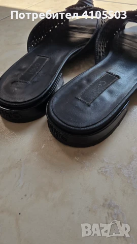 Чехли от еко кожа с ажур Liu Jo, снимка 2 - Чехли - 50662230