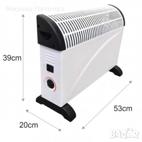 Електрически конвектор 2000 W с термостат