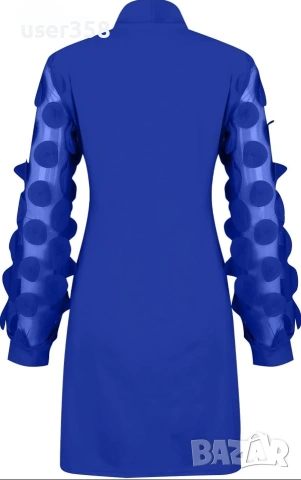 Рокля с ефектни ръкави, снимка 4 - Рокли - 54270695