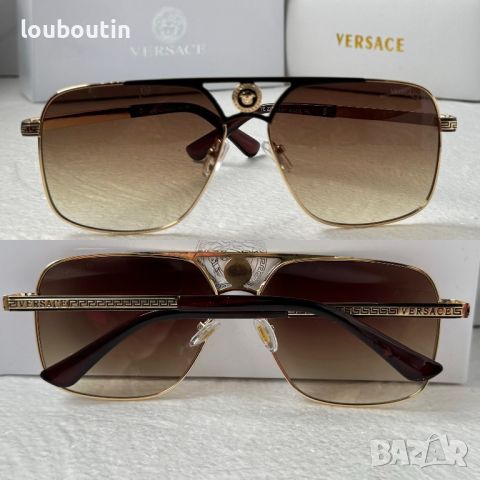 Versace 2024 мъжки слънчеви очила правоъгълни  , снимка 2 - Слънчеви и диоптрични очила - 46011482
