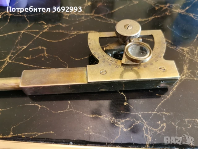 Клинометър инклинометър инструмент приблизително. 1900 г., снимка 4 - Антикварни и старинни предмети - 50587452