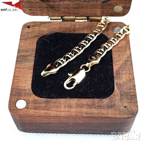 Синджир с 14К златно покритие 254578, снимка 3 - Колиета, медальони, синджири - 53254306