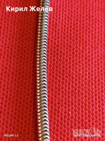 Сребърна огърлица тип змийска верижка майсторска ръчна изработка 39944, снимка 2 - Колиета, медальони, синджири - 53015799