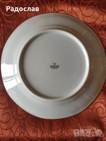 Баварски порцелан декоративна чиния Карлови Вари, снимка 2 - Декорация за дома - 54091345