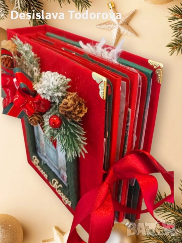 Ръчно изработен коледен албум за снимки , снимка 2 - Коледни подаръци - 52376028